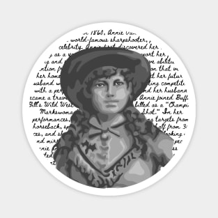 Annie Oakley Portrait and Quote Magnet